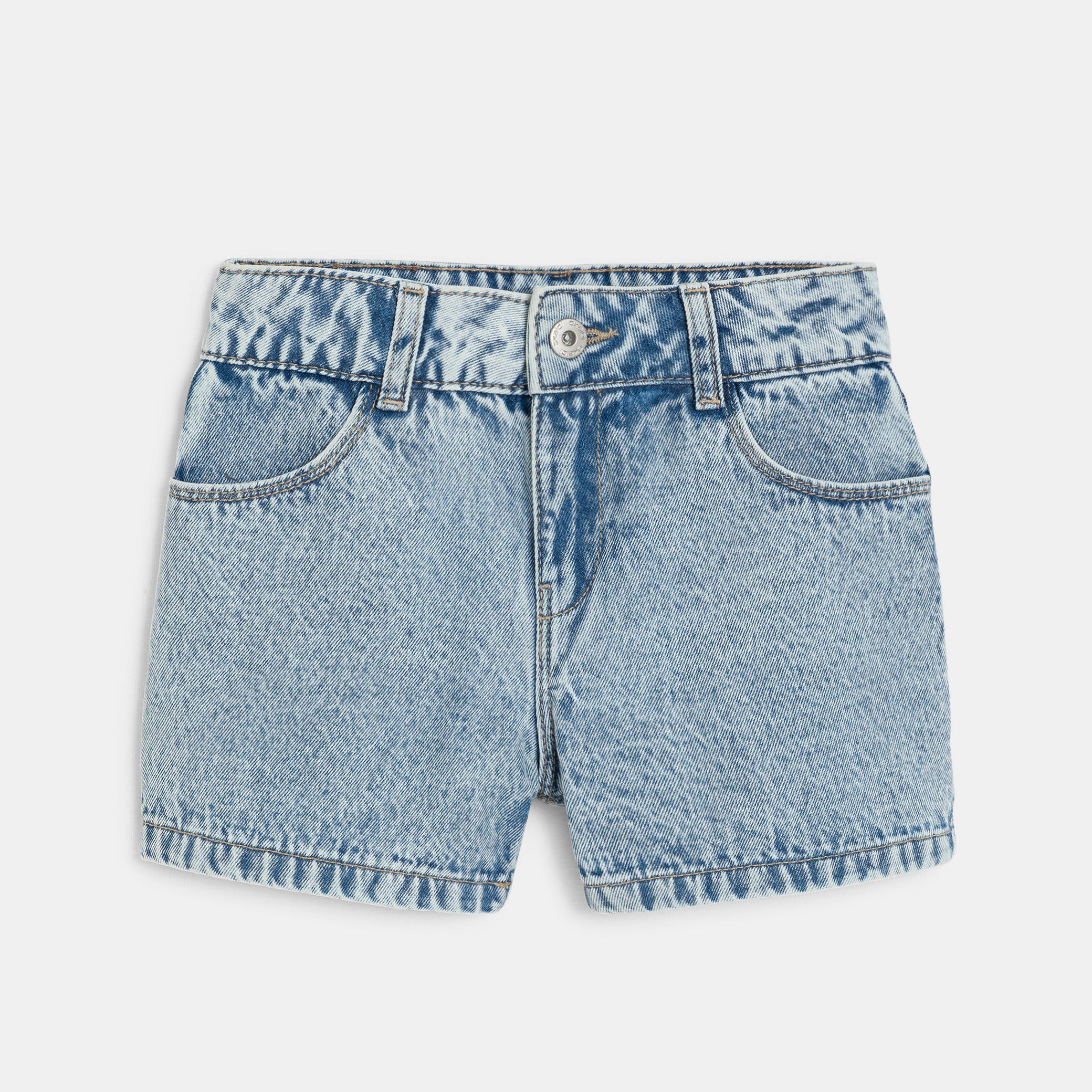 Quần short denim phai
